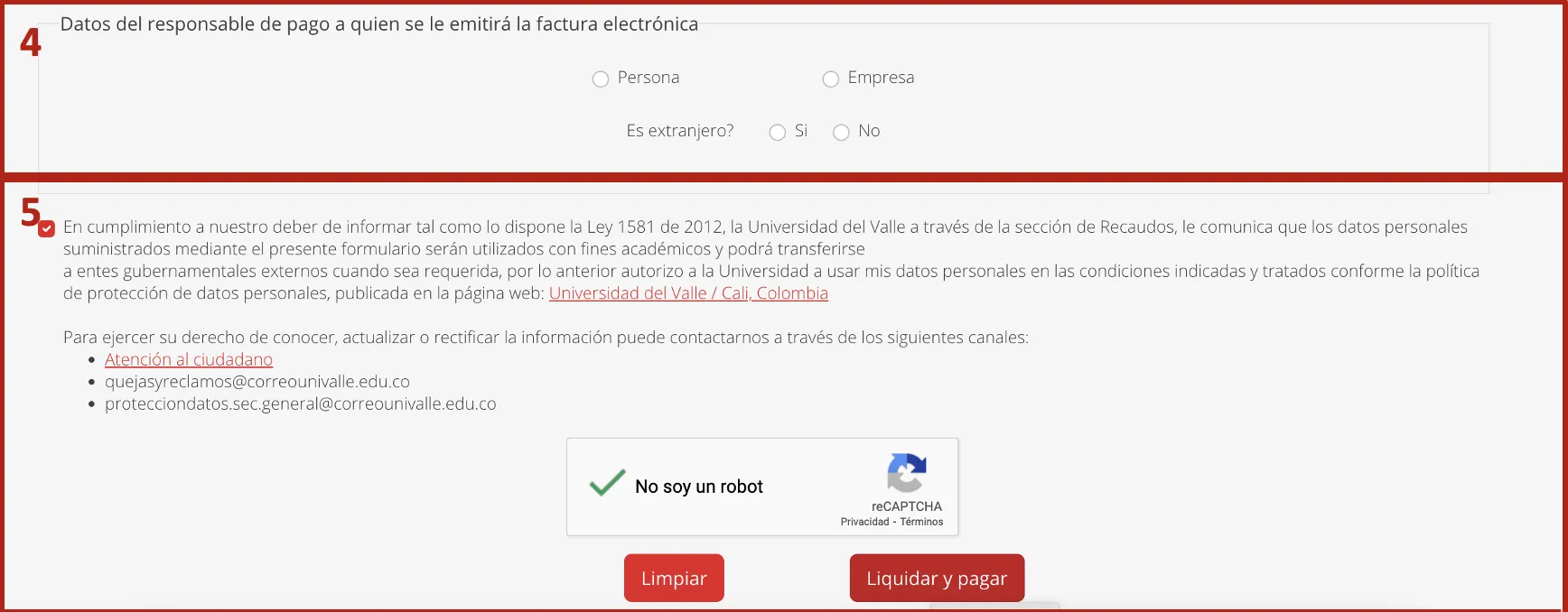 Quinta imagen de Instructivo de pago para inscripción a COFoDE