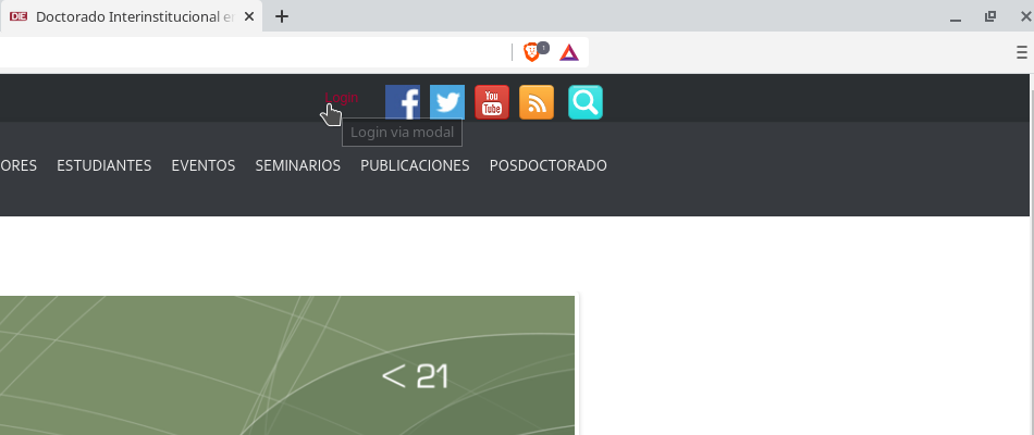 Imagen del enlace a login a la página web