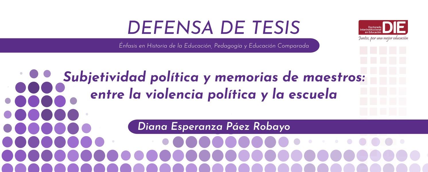 Defensa de Tesis Doctoral, Diana Esperanza Páez Robayo