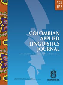 Portada del volumen 23 de la revista Colombian Applied Linguistics Journal