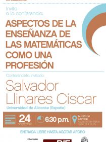 Afiche de la conferencia de Salvador Llinares Ciscar para el Doctorado Interinstitucional en Educación