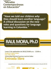 afiche de Have we told our children why they should learn another language?
