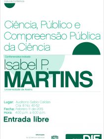 afiche de la conferencia Ciência, Público e Compreensão Pública da Ciência