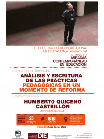 Afiche de la conferencia de Huberto Quiceno 2018