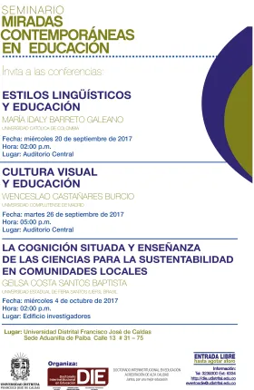 Afiche del Seminario Miradas Contemporáneas en educación