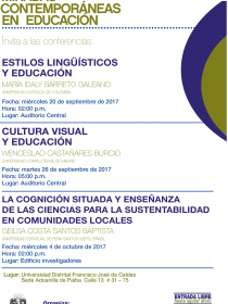 Afiche del Seminario Miradas Contemporáneas en educación
