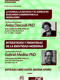 Afiche de las conferencias del Seminario Miradas, mes de octubre
