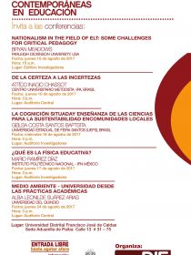 Afiche de las Conferencias del Seminario Miradas Contemporáneas