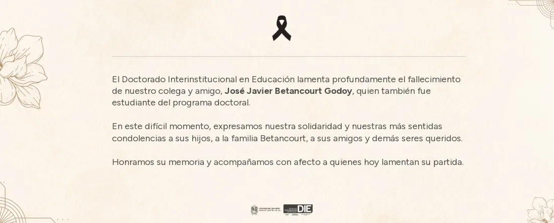 Condolencias Javier Betancourt Godoy
