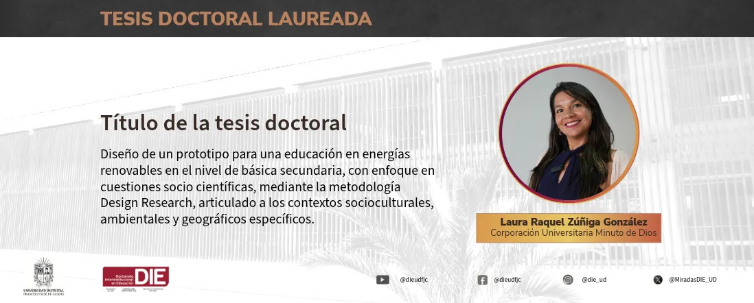 Tesis sobre educación en energías renovables de Laura Zúñiga González obtuvo calificación laureada