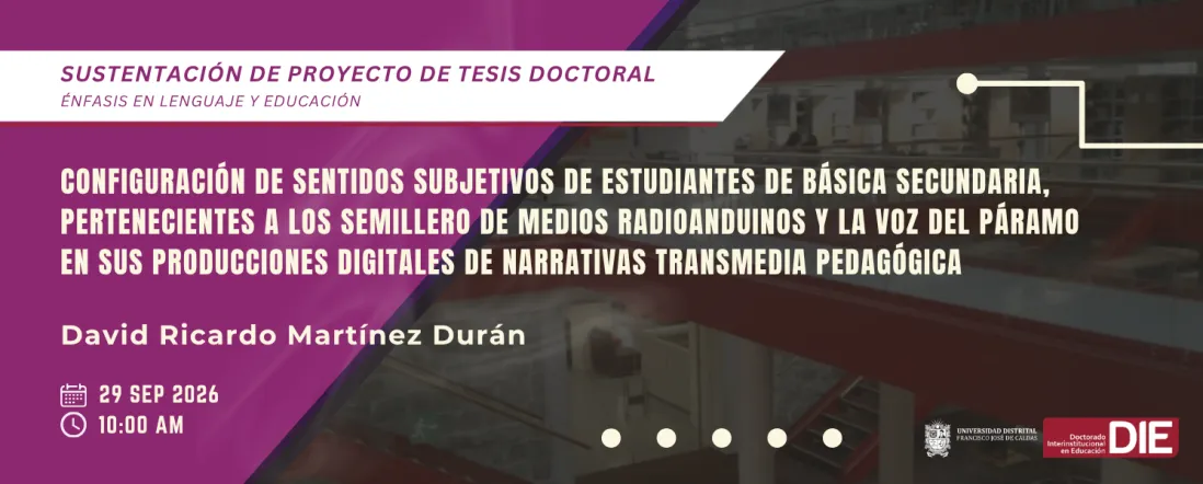 Sustentación del Proyecto de Tesis de David Ricardo Martínez Durán