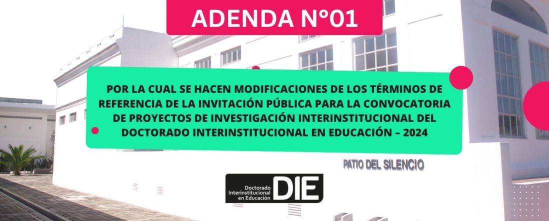 Adenda N.° 1 de los Términos de Referencia para la Convocatoria de Proyectos de Investigación Interinstitucional