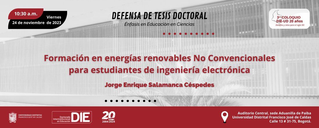 Defensa de Tesis Doctoral, Jorge Enrique Salamanca Céspedes