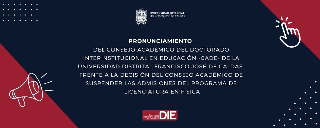 Pronunciamiento del CADE frente a la decisión de suspender admisiones de la Licenciatura en Física