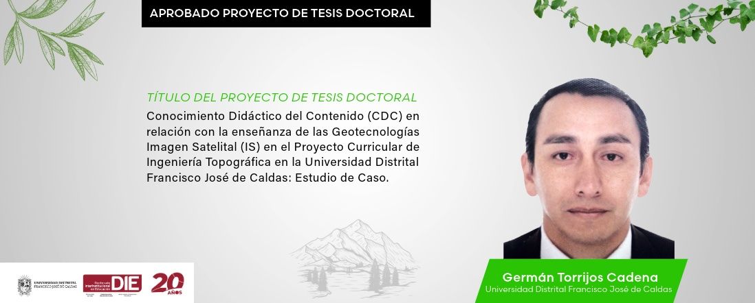 Proyecto doctoral de Germán Torrijos Cadena: una mirada hacia la enseñanza de las Geotecnologías