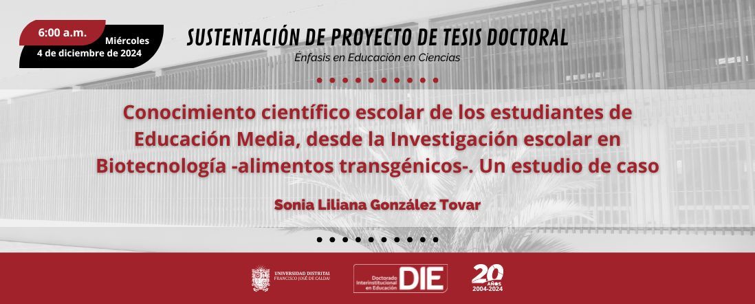 Sustentación del Proyecto de Tesis de Sonia Liliana González Tovar