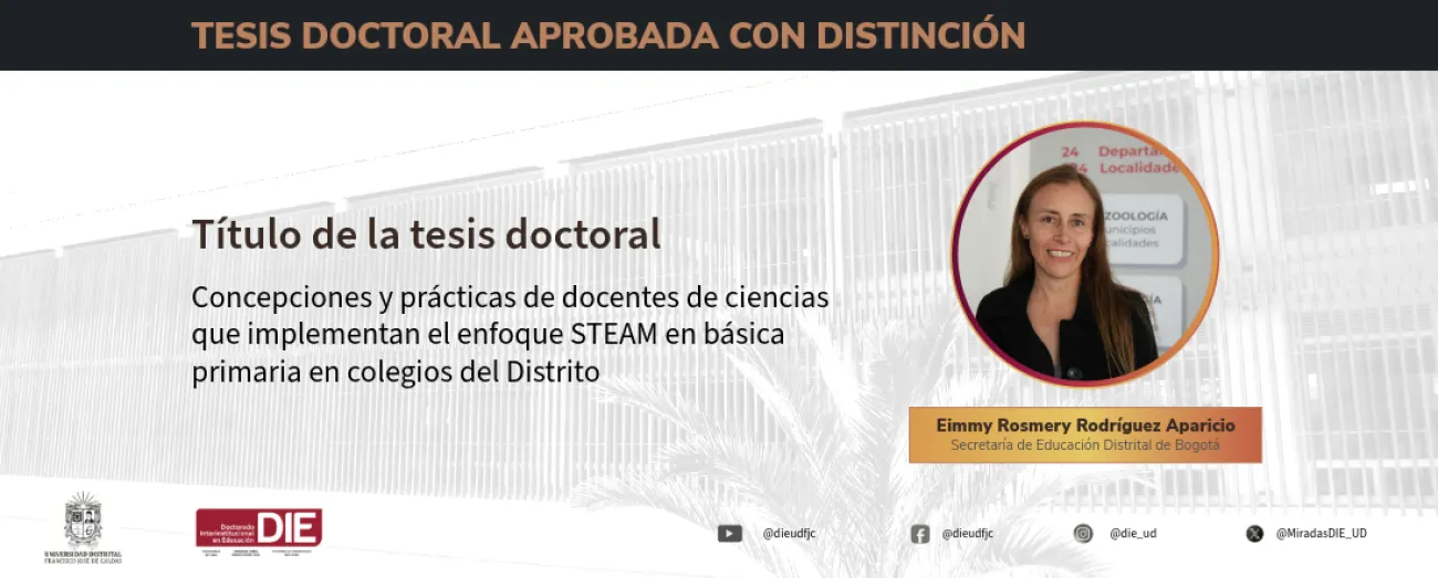 Tesis sobre el enfoque STEAM en colegios de Bogotá de Rosmery Rodríguez aprobada con distinción