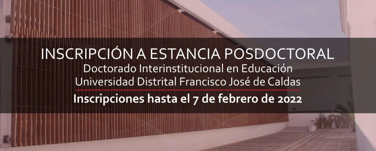 Inscripciones a Posdoctorado en Educación abiertas hasta el 7 de febrero 2022