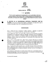 Resolución de rectoría No. 503 de 2013