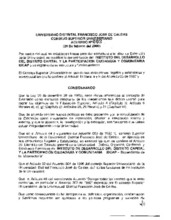 Acuerdo 002-2000 del Consejo Superior Universitario