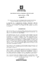 Resolución de rectoría No. 078 de 2009