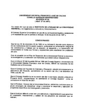 Acuerdo 002-2001 del Consejo Superior Universitario