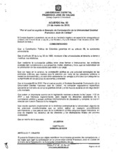 Acuerdo 003-2015 del Consejo Superior Universitario
