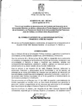 Acuerdo 004-2013 del Consejo Superior Universitario